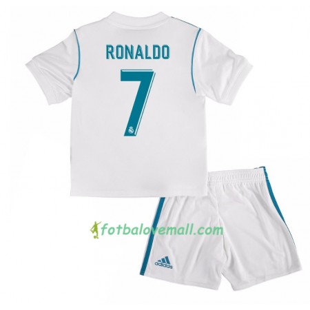 Levné Real Madrid Cristiano Ronaldo 7 Dětské Domácí Fotbalové dresy 2017-2018 Krátký Rukáv