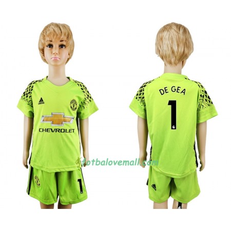 Levné Manchester United David de Gea 1 Brankářské Dětské Venkovní Fotbalové dresy 2017-2018 Krátký Rukáv
