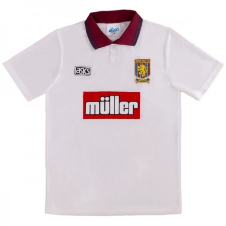 Levné Aston Villa 1994-95 Retro Domácí Fotbalové dresy Krátký Rukáv