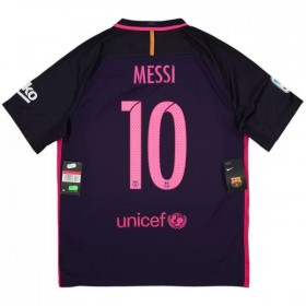 Levné Barcelona Messi 10 2016-17 Retro Venkovní Fotbalové dresy Krátký Rukáv