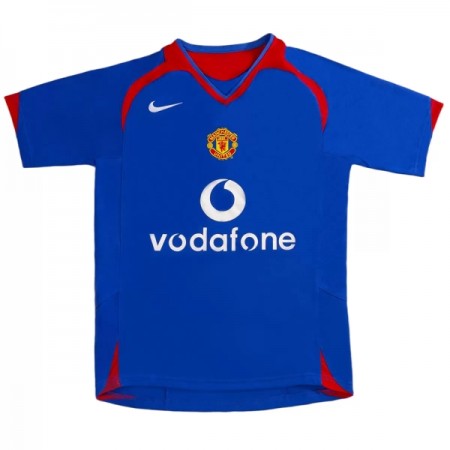 Levné Manchester United 2005-06 Retro Venkovní Fotbalové dresy Krátký Rukáv