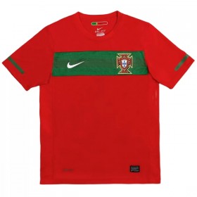Levné Portugalsko 2010 Retro Domácí Fotbalové dresy Krátký Rukáv