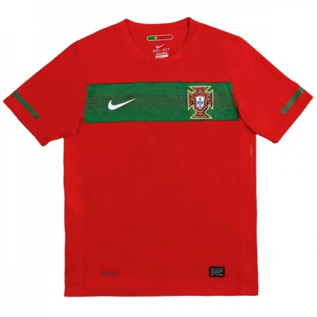 Levné Portugalsko 2010 Retro Domácí Fotbalové dresy Krátký Rukáv
