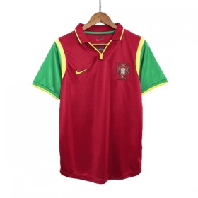 Levné Portugalsko Retro Domácí Fotbalové dresy 1998 Krátký Rukáv