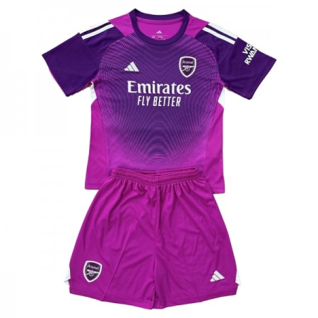 Levné Arsenal Brankářské Dětské Nachový 2025-26 Krátký Rukáv