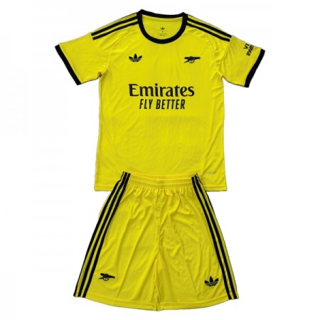 Levné Arsenal Brankářské Dětské Žlutá 2025-26 Krátký Rukáv