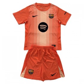 Levné FC Barcelona Brankářské Dětské Oranžový 2025-26 Krátký Rukáv