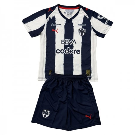 Levné Rayados C.F. Monterrey Dětské Domácí Fotbalové dresy 2025-26 Krátký Rukáv