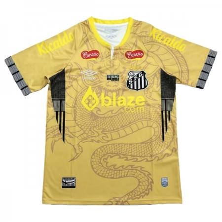 Levné Santos FC Dragon Žlutá 2025-26 Krátký Rukáv