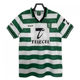 Levné Sporting CP 1999-2000 Domácí Fotbalové dresy Krátký Rukáv