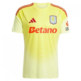 Levné Aston Villa Brankářské Žlutá 2025-26 Krátký Rukáv