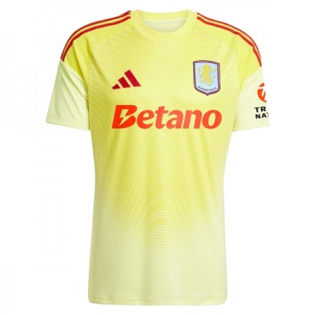 Levné Aston Villa Brankářské Žlutá 2025-26 Krátký Rukáv