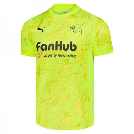 Levné Derby County Brankářské Žlutá 2025-26 Krátký Rukáv