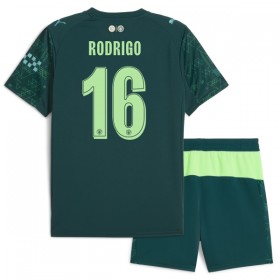 Levné Manchester City Rodrigo 16 EA Sport Dětské Čtvrtý Fotbalové dresy 2025-26 Krátký Rukáv