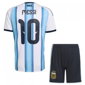 Levné Argentina Messi 10 Dětské Domácí Fotbalové dresy Mistrovství Světa 2026 Krátký Rukáv
