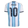 Levné Argentina Messi 10 Dětské Domácí Fotbalové dresy Mistrovství Světa 2026 Krátký Rukáv