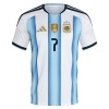 Levné Argentina De Paul 7 Domácí Fotbalové dresy MS 2026 Krátký Rukáv