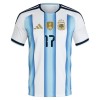 Levné Argentina Garnacho 17 Dětské Domácí Fotbalové dresy MS 2026 Krátký Rukáv