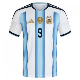 Levné Argentina J. Alvarez 9 Dětské Domácí Fotbalové dresy MS 2026 Krátký Rukáv