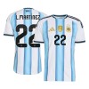 Levné Argentina Lautaro Martinez 22 Domácí Fotbalové dresy MS 2026 Krátký Rukáv