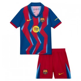 Levné FC Barcelona Dětské Čtvrtý Fotbalové dresy 2025-26 Krátký Rukáv