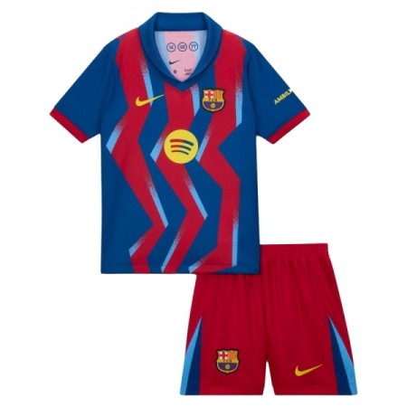 Levné FC Barcelona Dětské Čtvrtý Fotbalové dresy 2025-26 Krátký Rukáv