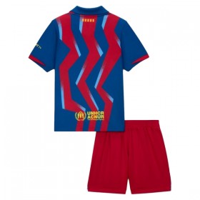 Levné FC Barcelona Dětské Čtvrtý Fotbalové dresy 2025-26 Krátký Rukáv