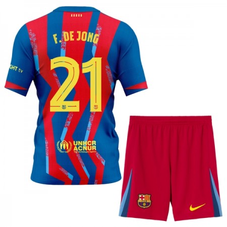 Levné FC Barcelona F. De Jong 21 Dětské Čtvrtý Fotbalové dresy 2025-26 Krátký Rukáv