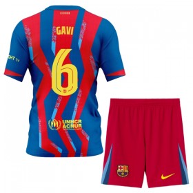 Levné FC Barcelona Gavi 6 Dětské Čtvrtý Fotbalové dresy 2025-26 Krátký Rukáv