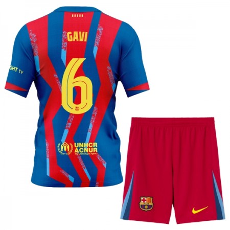 Levné FC Barcelona Gavi 6 Dětské Čtvrtý Fotbalové dresy 2025-26 Krátký Rukáv
