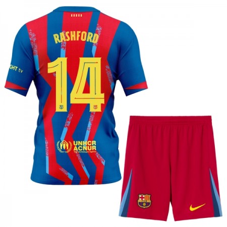 Levné FC Barcelona Rashford 14 Dětské Čtvrtý Fotbalové dresy 2025-26 Krátký Rukáv