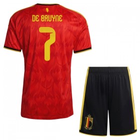 Levné Belgie De Bruyne 7 Dětské Domácí Fotbalové dresy MS 2026 Krátký Rukáv