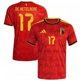 Levné Belgie De Ketelaere 17 Domácí Fotbalové dresy MS 2026 Krátký Rukáv