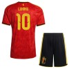Levné Belgie Lukaku 10 Dětské Domácí Fotbalové dresy MS 2026 Krátký Rukáv