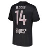 Levné Paris Saint-Germain D. Doue 14 Jordan Čtvrtý Fotbalové dresy 2025-26 Krátký Rukáv