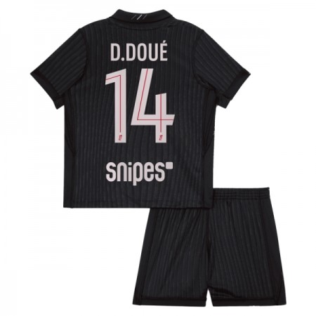 Levné Paris Saint-Germain D. Doue 14 Jordan Dětské Čtvrtý Fotbalové dresy 2025-26 Krátký Rukáv
