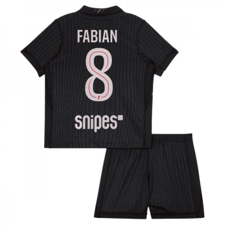 Levné Paris Saint-Germain Fabian 8 Jordan Dětské Čtvrtý Fotbalové dresy 2025-26 Krátký Rukáv