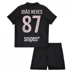 Levné Paris Saint-Germain Joao Neves 87 Jordan Dětské Čtvrtý Fotbalové dresy 2025-26 Krátký Rukáv