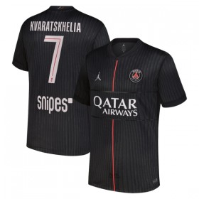 Levné Paris Saint-Germain Kvaratskhelia 7 Jordan Čtvrtý Fotbalové dresy 2025-26 Krátký Rukáv