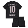 Levné Paris Saint-Germain O. Dembele 10 Jordan Dětské Čtvrtý Fotbalové dresy 2025-26 Krátký Rukáv