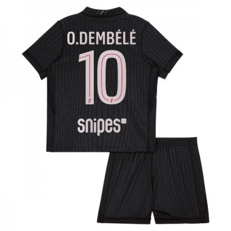 Levné Paris Saint-Germain O. Dembele 10 Jordan Dětské Čtvrtý Fotbalové dresy 2025-26 Krátký Rukáv