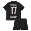 Levné Paris Saint-Germain Vitinha 17 Jordan Dětské Čtvrtý Fotbalové dresy 2025-26 Krátký Rukáv