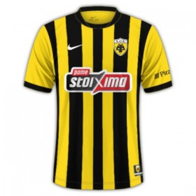 Levné AEK Athens Domácí Fotbalové dresy 2025-26 Krátký Rukáv
