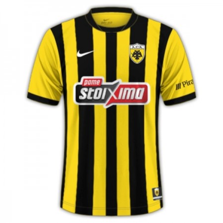 Levné AEK Athens Domácí Fotbalové dresy 2025-26 Krátký Rukáv