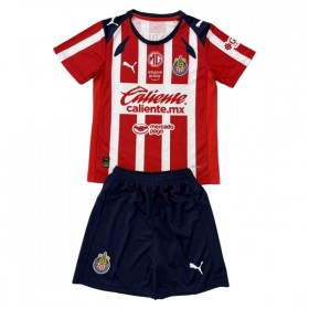 Levné Chivas de CD Guadalajara Dětské Domácí Fotbalové dresy 2025-26 Krátký Rukáv