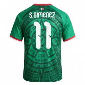 Levné Mexiko S.Gimenez 11 Domácí Fotbalové dresy MS 2026 Krátký Rukáv