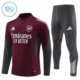 Arsenal Tréninkový Mikina Dětské Čtvrt Zip Červená 2025-26