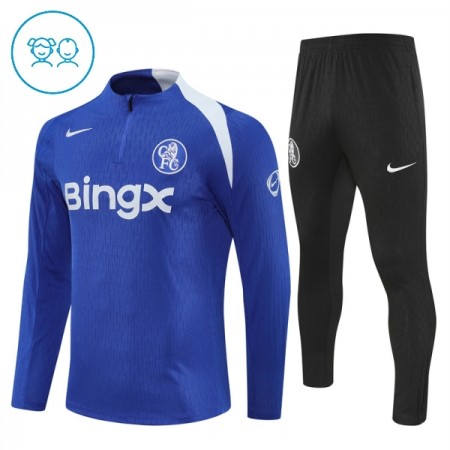 Chelsea Tréninkový Mikina Dětské Čtvrt Zip Modrá 2025-26