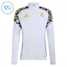 Real Madrid Tréninkový Mikina Dětské Čtvrt Zip Bílá 2026-27