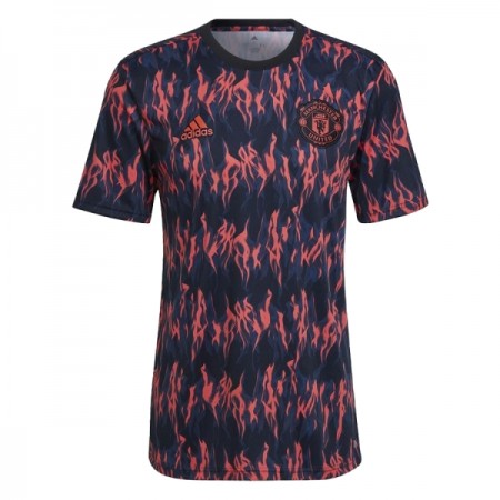 Levné Manchester United Pre-Match Černá 2025-26 Krátký Rukáv